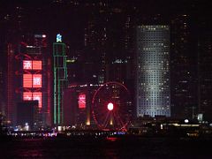 11A HSBC Building, The Standard Chartered Bank Building, Honk Kong Observation ferris Wheel lit up at night, Jardine House from Star Ferry Hong Kong